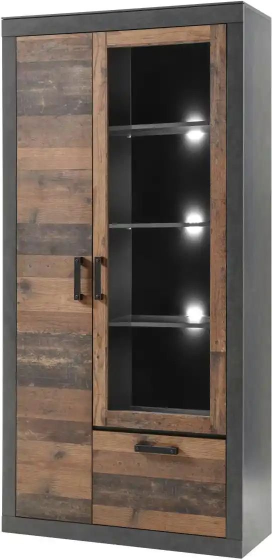 Vitrine Bilboa ¦ braun ¦ Maße (cm): B: 97 H: 201 T: 40.0 Schränke > Vitrinen - Höffner