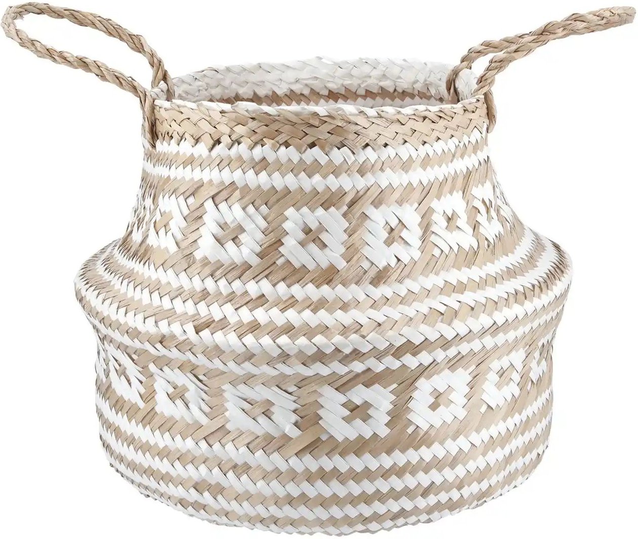 Aufbewahrungskorb ¦ mehrfarbig ¦ Seegras,Papier ¦ Maße (cm): H: 35 Ø: 30 Aufbewahrung > Körbe - Höffner