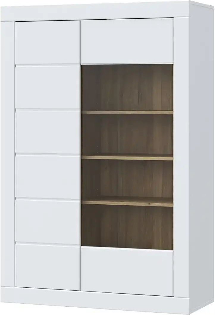 Highboard Push-to-Open Komili ¦ weiß ¦ Maße (cm): B: 100,8 H: 151 T: 41.4 Schränke > Vitrinen - Höffner