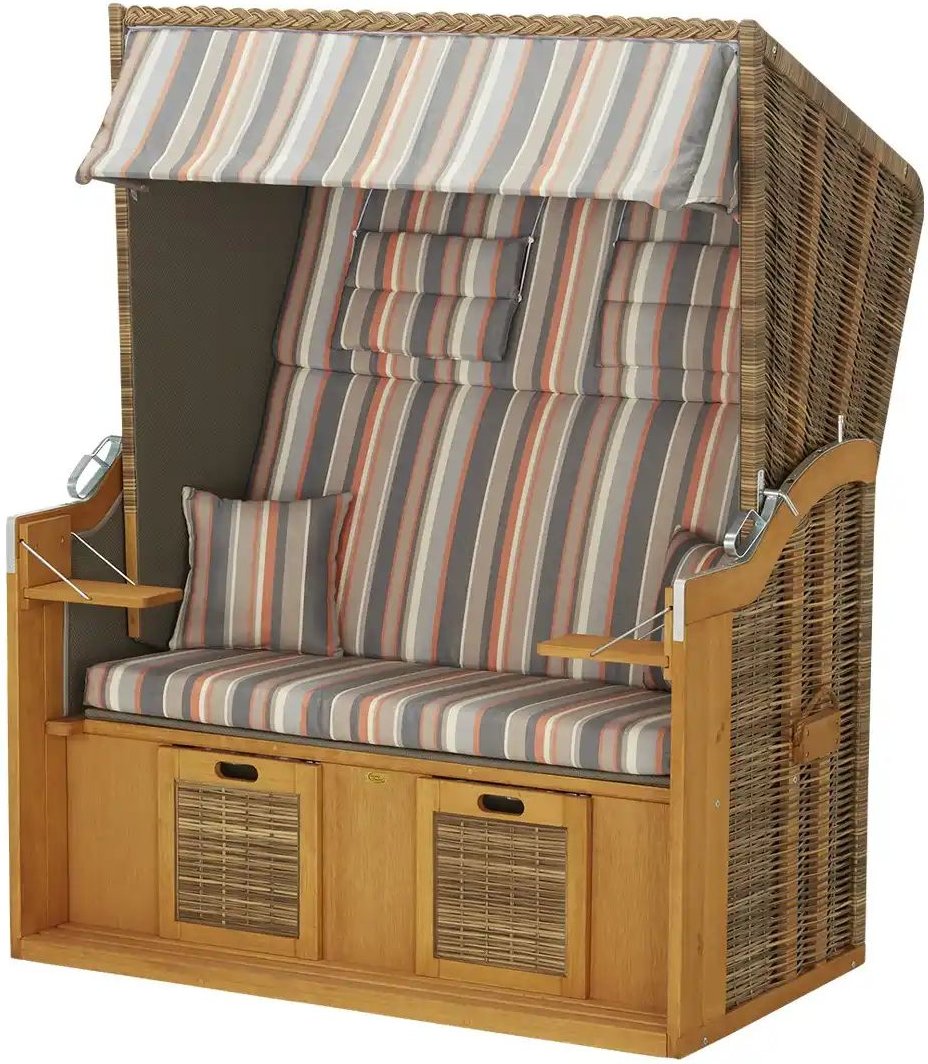 Strandkorb Glücksburg ¦ holzfarben ¦ Maße (cm): B: 140 H: 160 T: 80.0 Garten > Garten Lounge-Möbel > Strandkörbe - Höff...