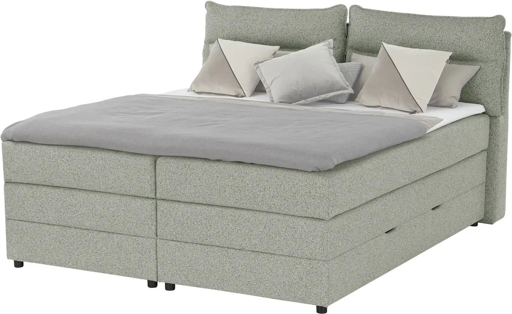 Boxspringbett mit Bettkasten Neto ¦ grün ¦ Maße (cm): B: 153 H: 109 Betten > Boxspringbetten - Höffner