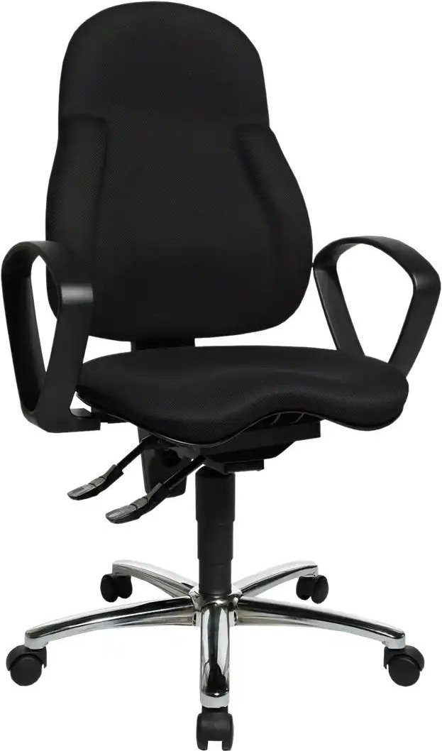 Bürodrehstuhl mit Armlehnen Sitness Basic100 ¦ schwarz ¦ Maße (cm): B: 64 H: 104 T: 64.0 Stühle > Bürostühle - Höffner