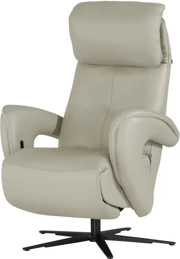 Hukla Relaxsessel aus Leder Pierre ¦ grau ¦ Maße (cm): B: 75 H: 115 T: 87.0 Polstermöbel > Sessel > Relaxsessel - Höffne...