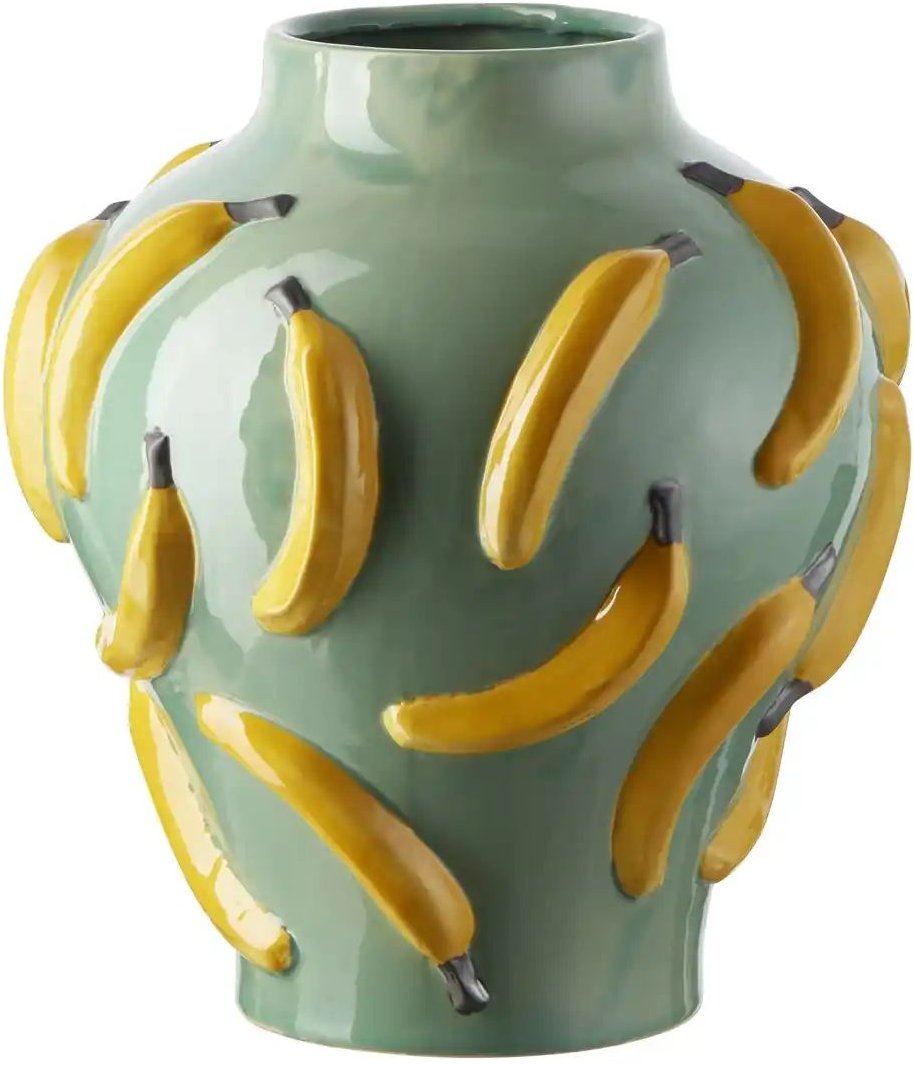 Vase Bananen ¦ grün ¦ Keramik ¦ Maße (cm): H: 37,5 Ø: 34 Accessoires > Vasen - Höffner