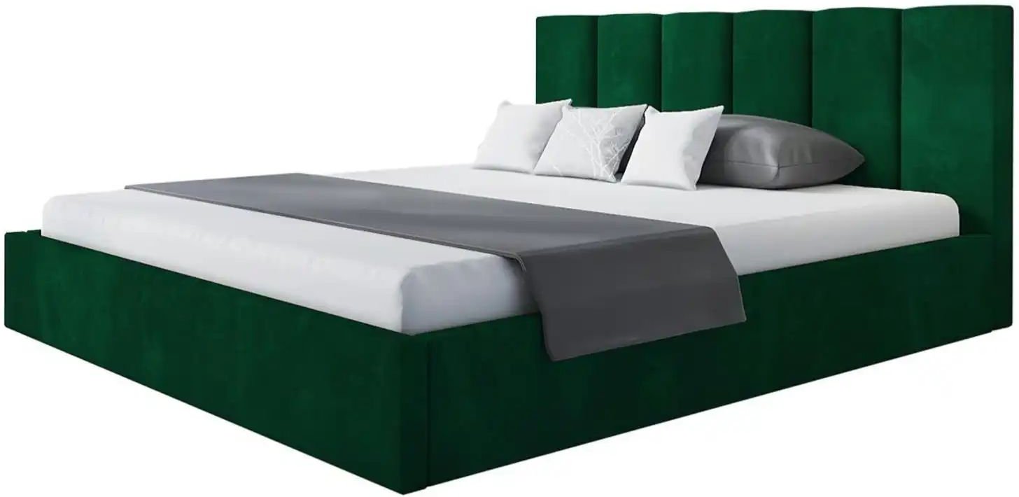 Polsterbett mit Stauraum Slindon ¦ grün ¦ Maße (cm): B: 128 H: 90 Betten > Polsterbetten - Höffner