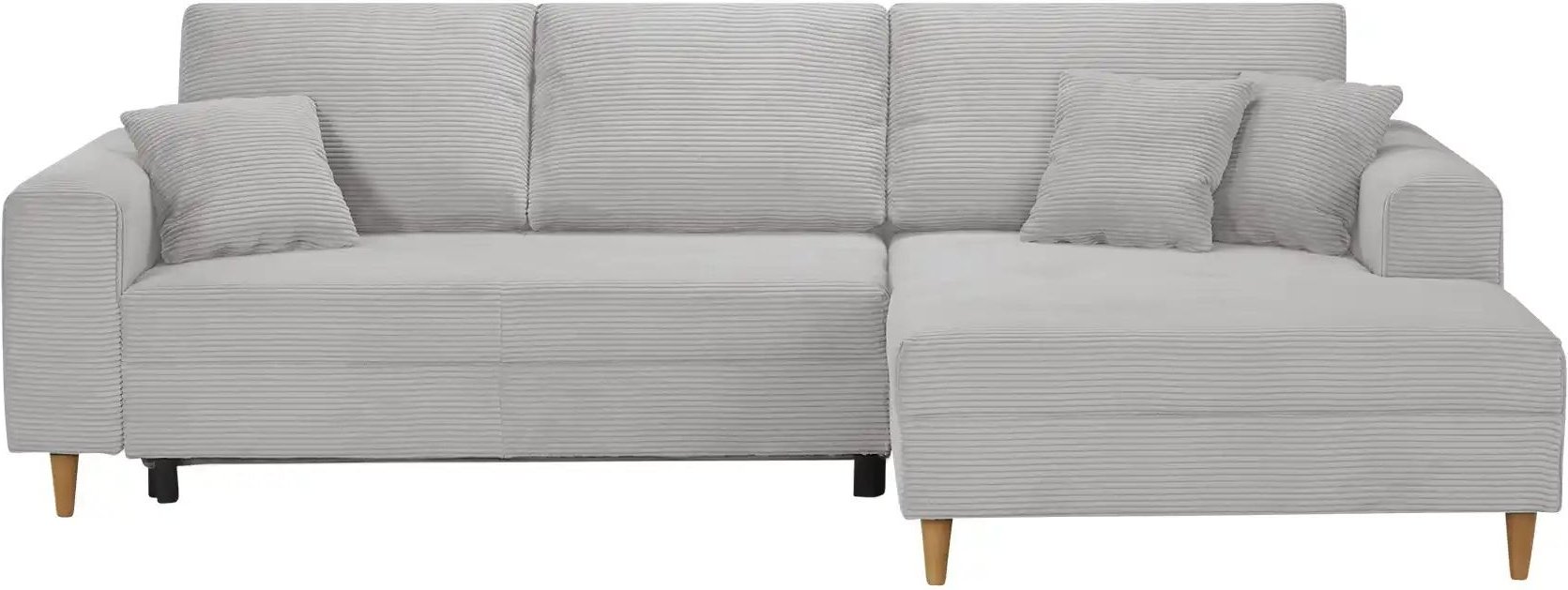 Ecksofa mit Schlaffunktion  Benedita ¦ grau ¦ Maße (cm): B: 275 H: 91 T: 173.0 Polstermöbel > Sofas > 3-Sitzer - Höffner