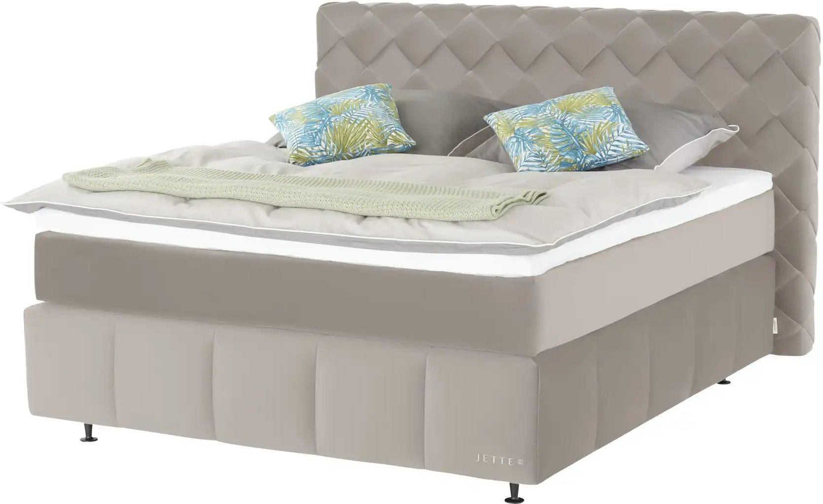 Jette Home Boxspringbett Braid ¦ beige ¦ Maße (cm): B: 182 H: 123 Betten > Boxspringbetten - Höffner