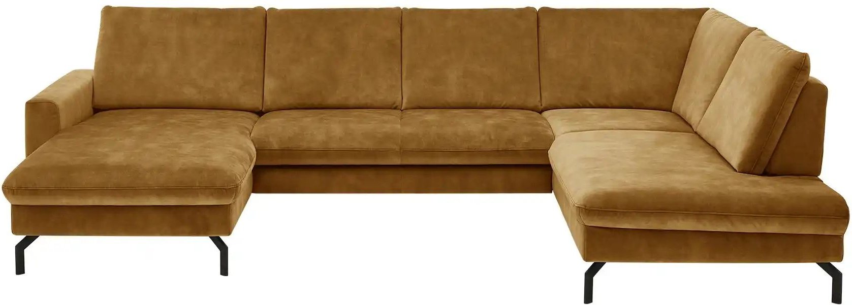 meinSofa Wohnlandschaft aus Mikrofaser Grace ¦ gold ¦ Maße (cm): B: 337 H: 89 T: 220.0 Polstermöbel > Sofas > Wohnlandsc...
