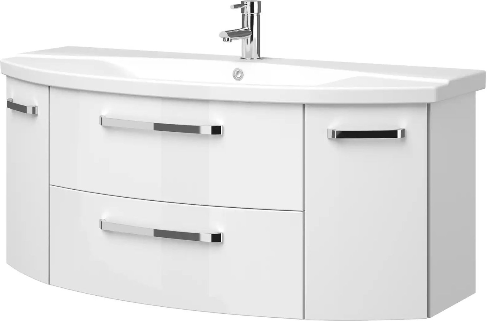 Thumbnail - calmoquick Waschtischkombination Veri ¦ weiß ¦ Maße (cm): B: 120,5 H: 53,7 T: 48.0 Schränke > Badschränke > Komplett-Ba...