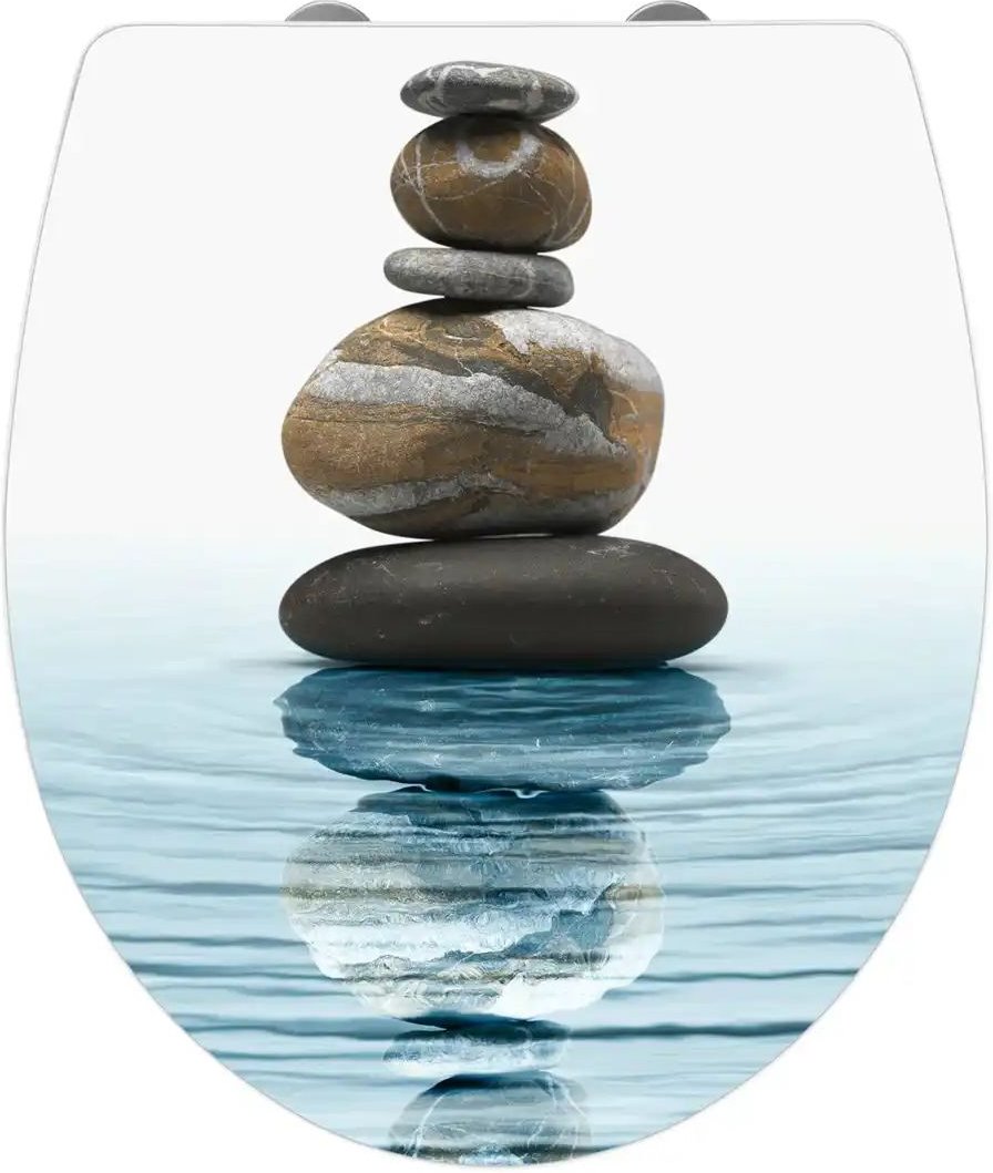 WC Sitz Meditation ¦ blau ¦ Kunststoff ¦ Maße (cm): B: 39 T: 45.0 Badzubehör - Höffner