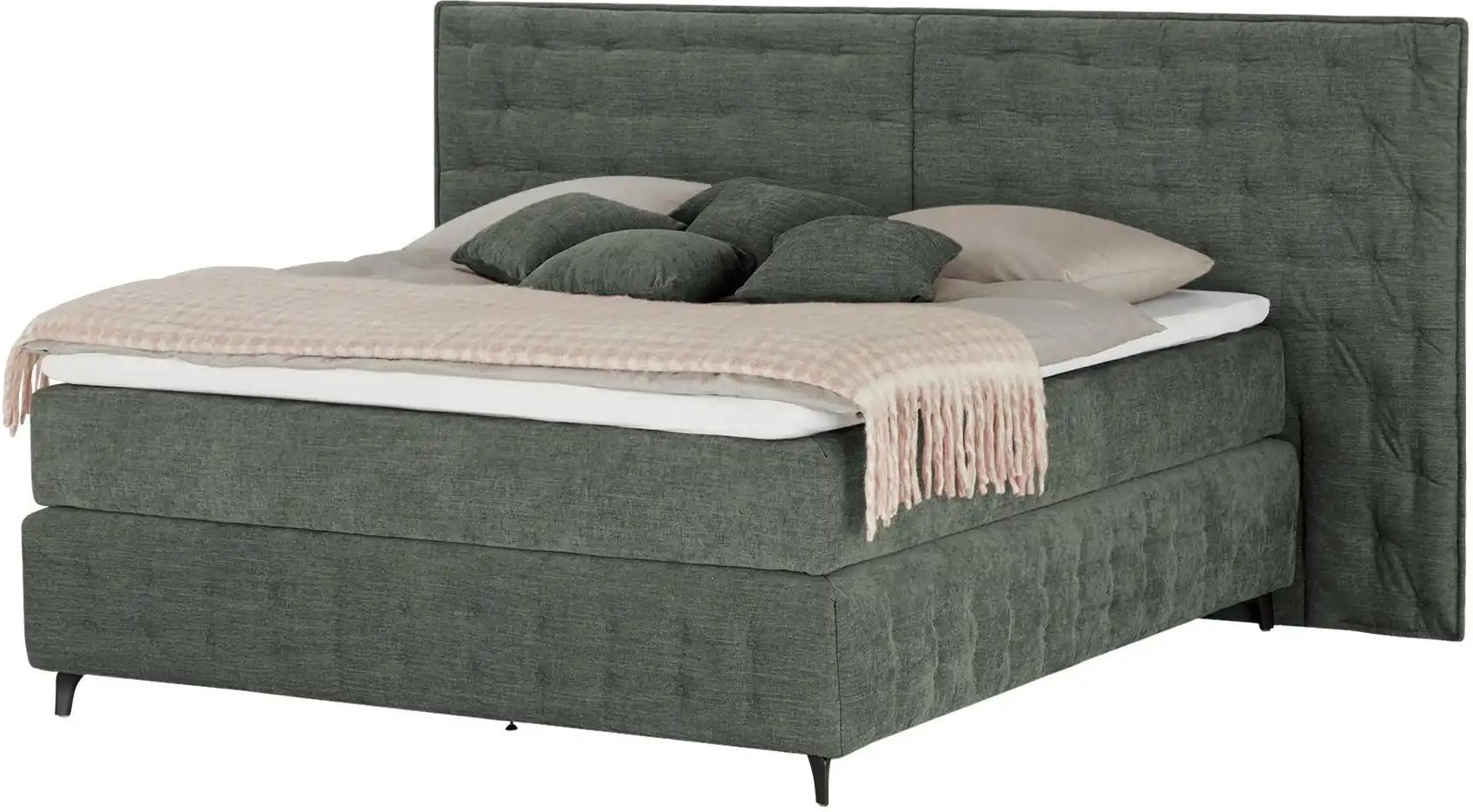 Thumbnail - Kings and Queens Boxspringbett Fjell ¦ grün ¦ Maße (cm): B: 240 H: 130 Betten > Boxspringbetten - Höffner