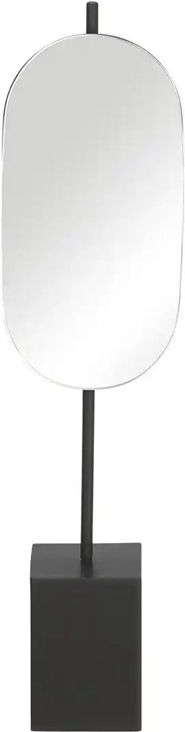 HOME STORY Spiegel mit Aufstellfuß ¦ schwarz ¦ Glas,Eisen,MDF ¦ Maße (cm): B: 7 H: 30 Garderoben & Kleiderstangen > Ga...