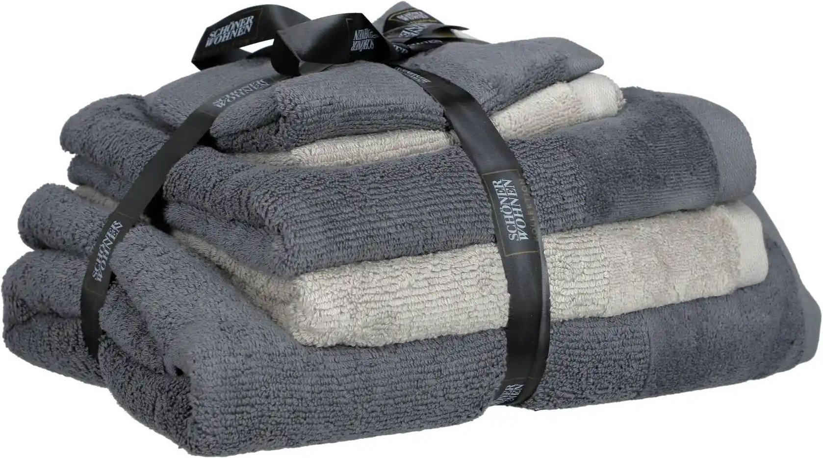 SCHÖNER WOHNEN Kollektion Handtuch 4er-Set ¦ grau Badtextilien > Handtuch-Sets - Höffner