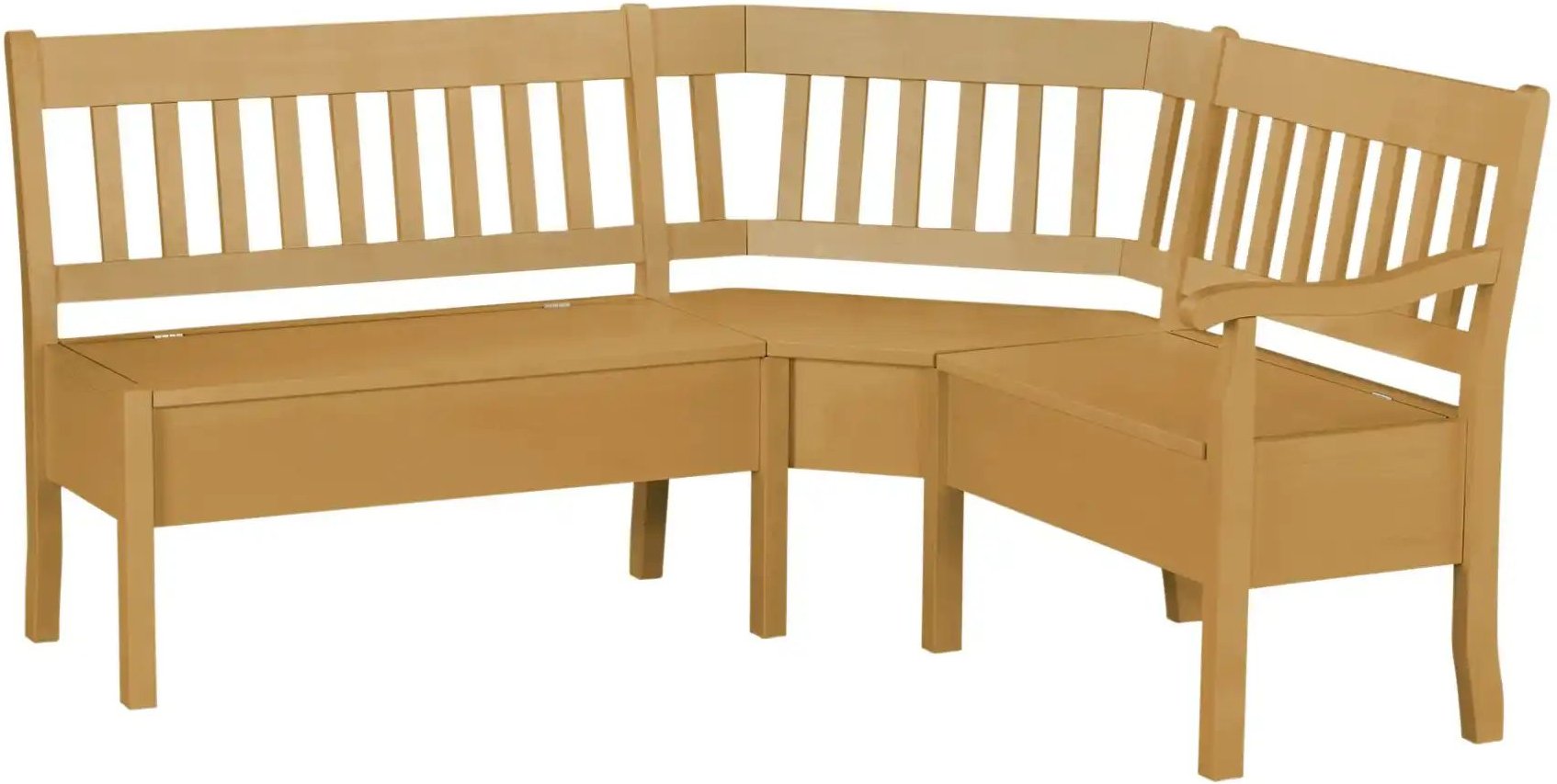 maison bleue Truhen-Eckbank massiv Bendix ¦ holzfarben ¦ Maße (cm): H: 93 Bänke > Eckbänke - Höffner