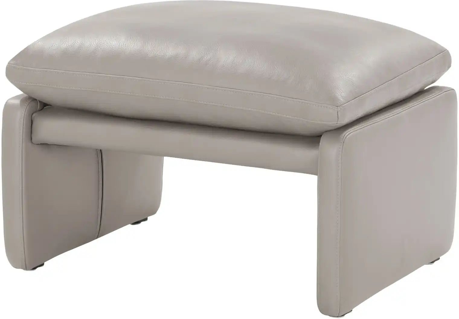 Thumbnail - erpo just relax Polsterhocker Leder JR 290 Trento ¦ grau ¦ Maße (cm): B: 64 H: 43 T: 50.0 Polstermöbel > Hocker - Höffn...