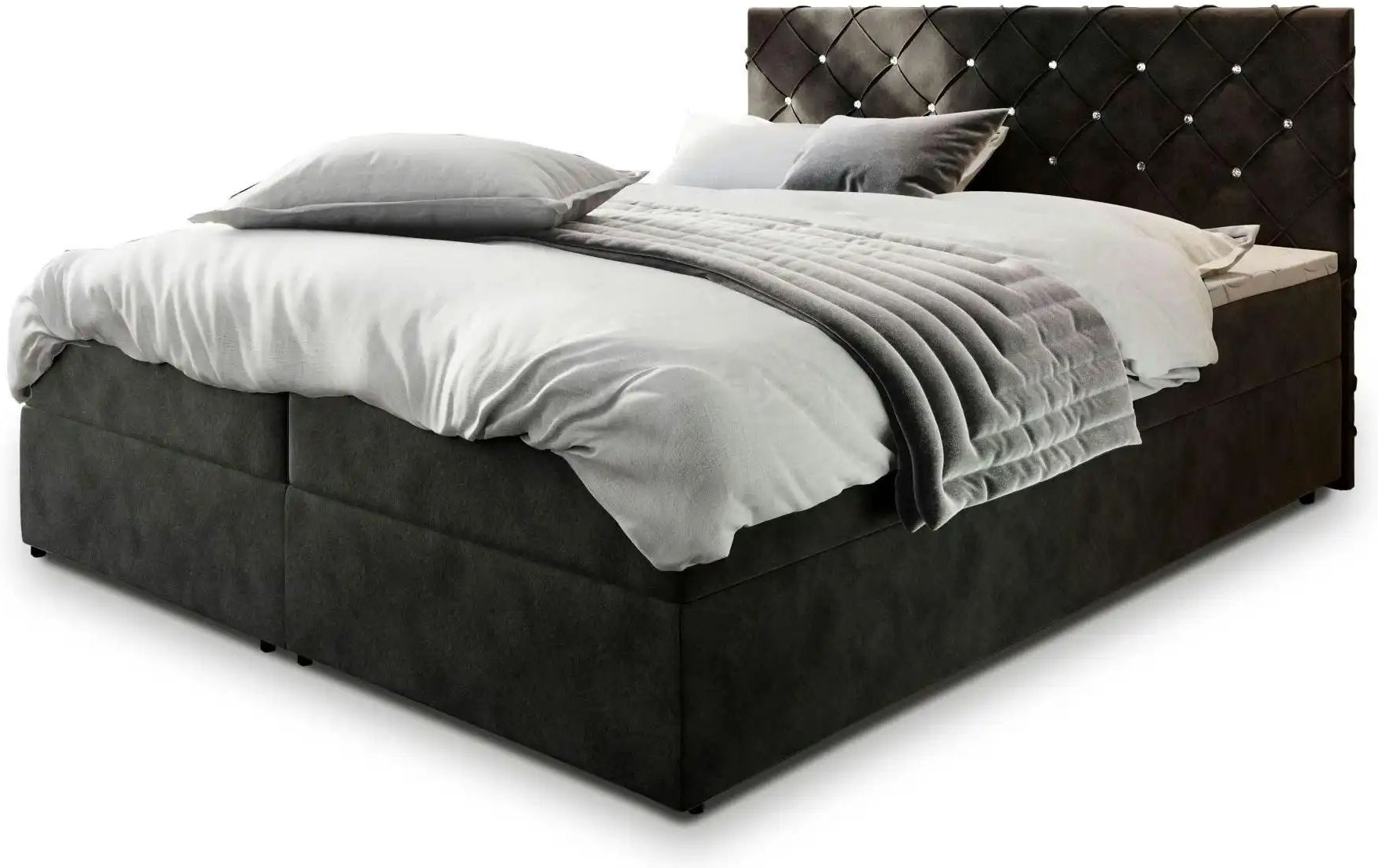 MASSENO Boxbett mit Bettkasten Riva ¦ schwarz ¦ Maße (cm): B: 140 H: 98 Betten > Polsterbetten - Höffner