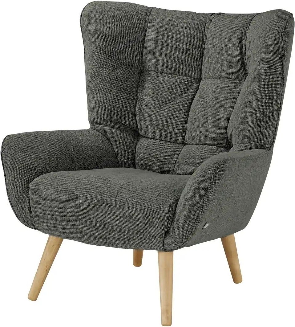 SOHO Polstersessel  Jolyn ¦ grau ¦ Maße (cm): B: 87 H: 100 T: 86.0 Polstermöbel > Sessel > Ohrensessel - Höffner