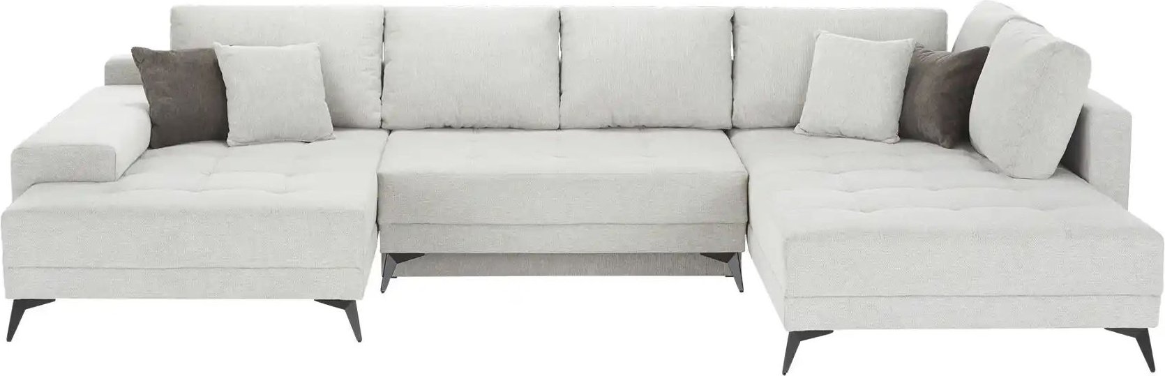 Wohnlandschaft mit Schlaffunktion Mango ¦ grau ¦ Maße (cm): B: 357 H: 85 T: 218.0 Polstermöbel > Sofas > Schlafsofas - H...