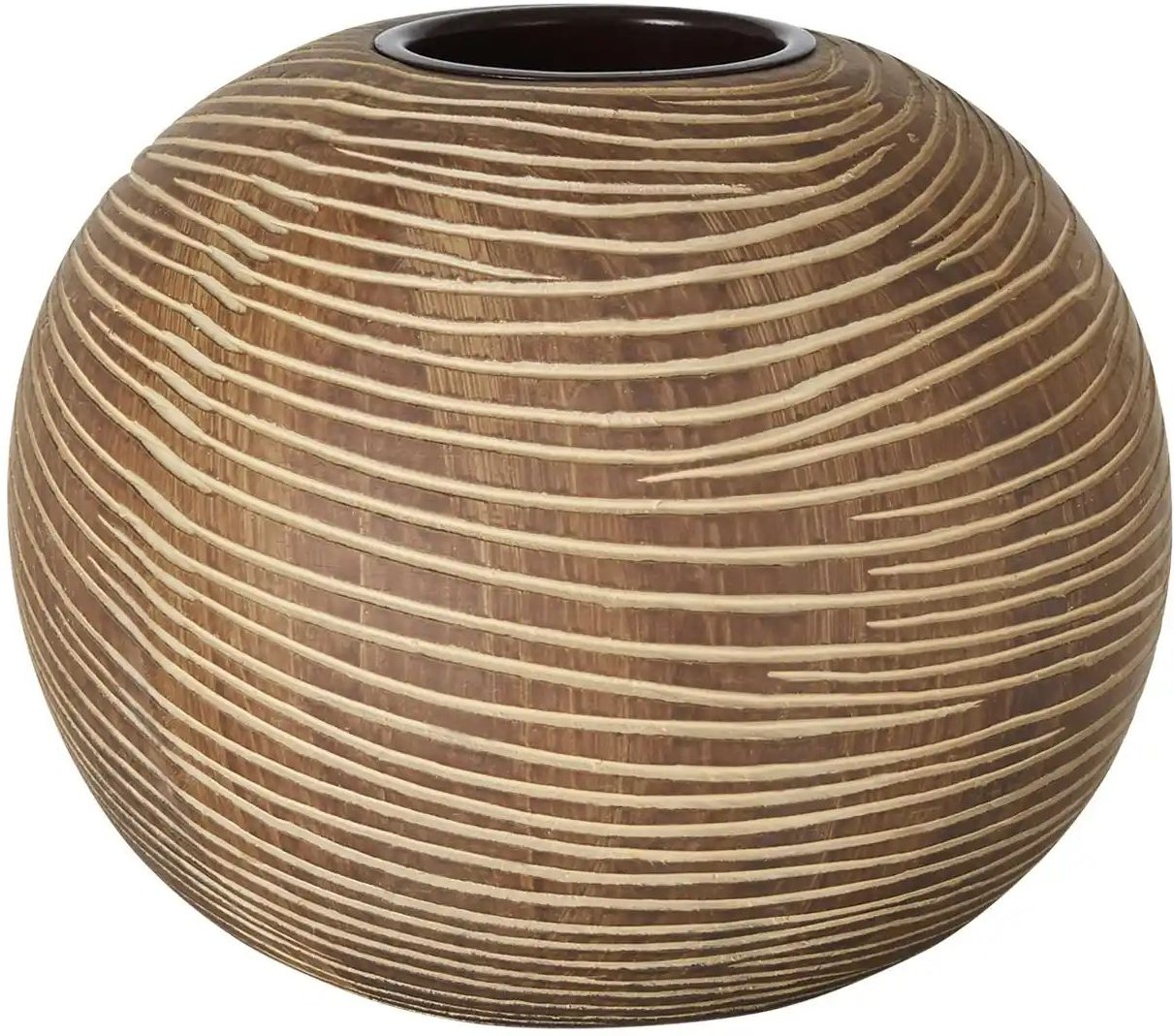 Teelichthalter ¦ braun ¦ Polyresin (Kunstharz),Metall ¦ Maße (cm): H: 10 Ø: 13 Accessoires > Kerzen & Kerzenständer >...