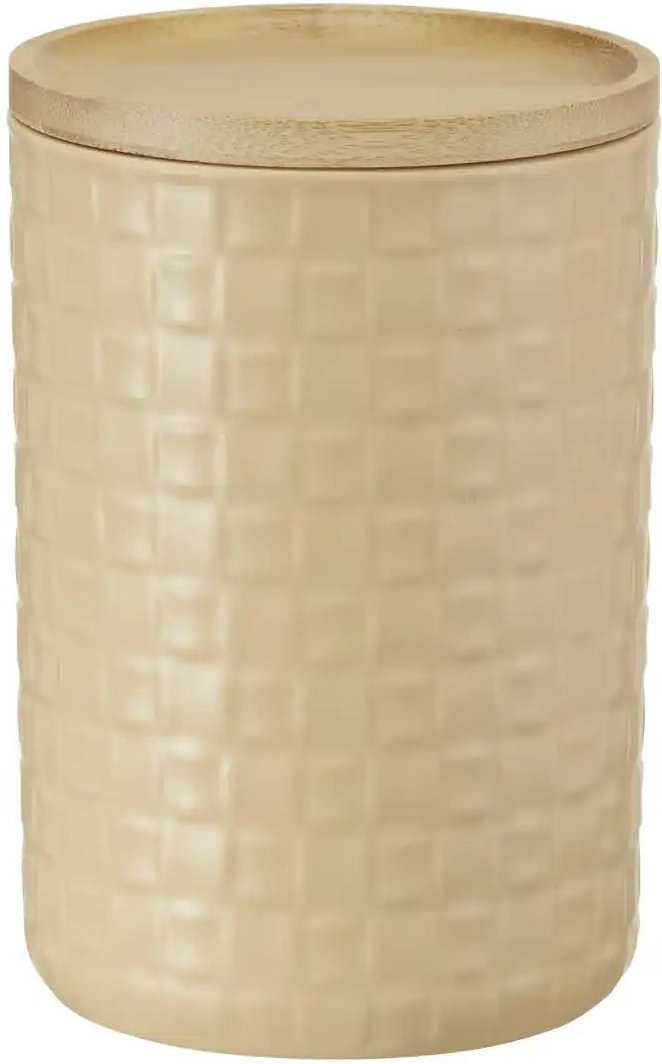 KHG Aufbewahrungsdose ¦ braun ¦ Steinzeug/Steingut,Bambus ¦ Maße (cm): H: 15 Ø: 10.3 Küchenzubehör & Helfer > Küchenh...