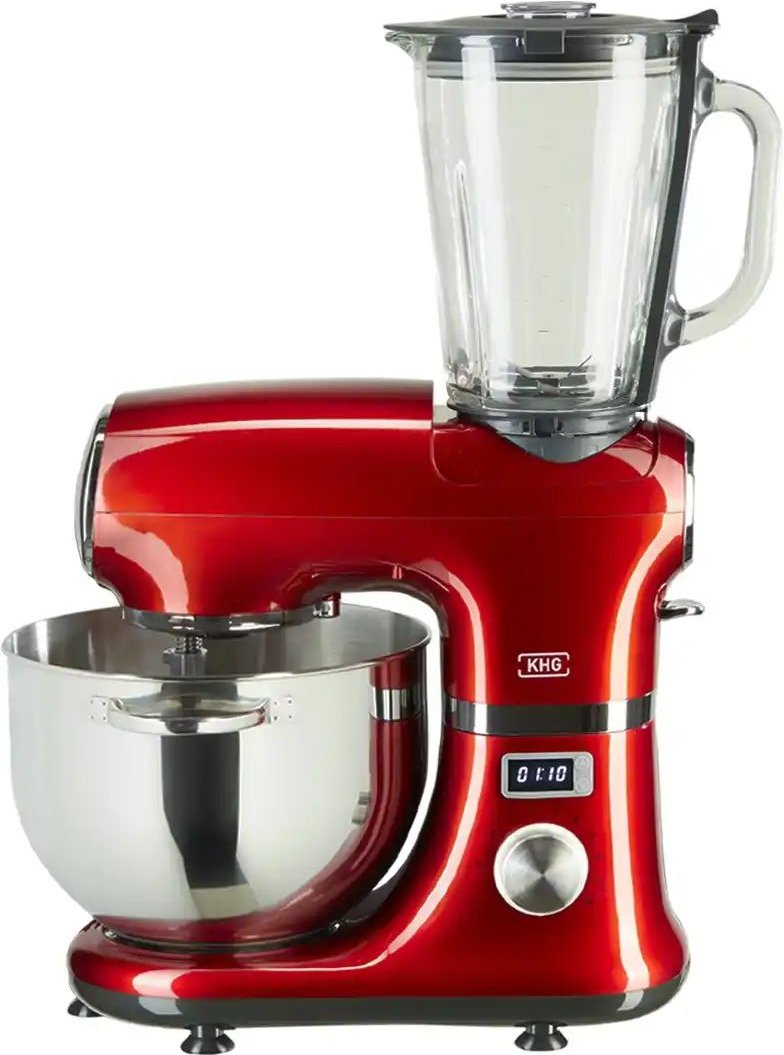 Thumbnail - KHG Küchenmaschine KM-1001R ¦ rot ¦ Edelstahl,Glas,Kunststoff ¦ Maße (cm): B: 25,6 H: 27,3 T: 42.6 Elektrokleingeräte ...