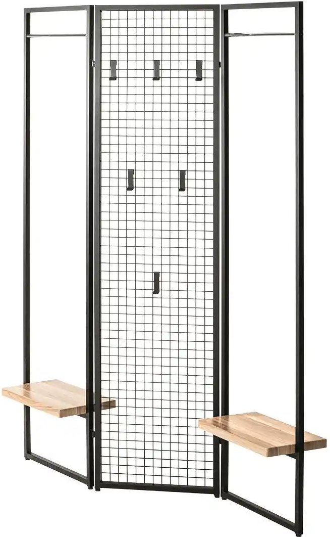 Standgarderobe Reggio ¦ schwarz ¦ Metall,Holzwerkstoff ¦ Maße (cm): B: 133 H: 175 T: 24.0 Garderoben & Kleiderstangen >...