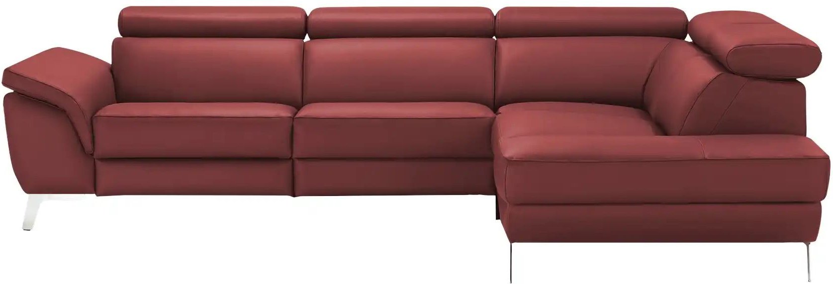 Thumbnail - uno Ecksofa Leder Dallas ¦ rot ¦ Maße (cm): B: 283 H: 74 T: 228.0 Polstermöbel > Sofas > Ecksofas - Höffner