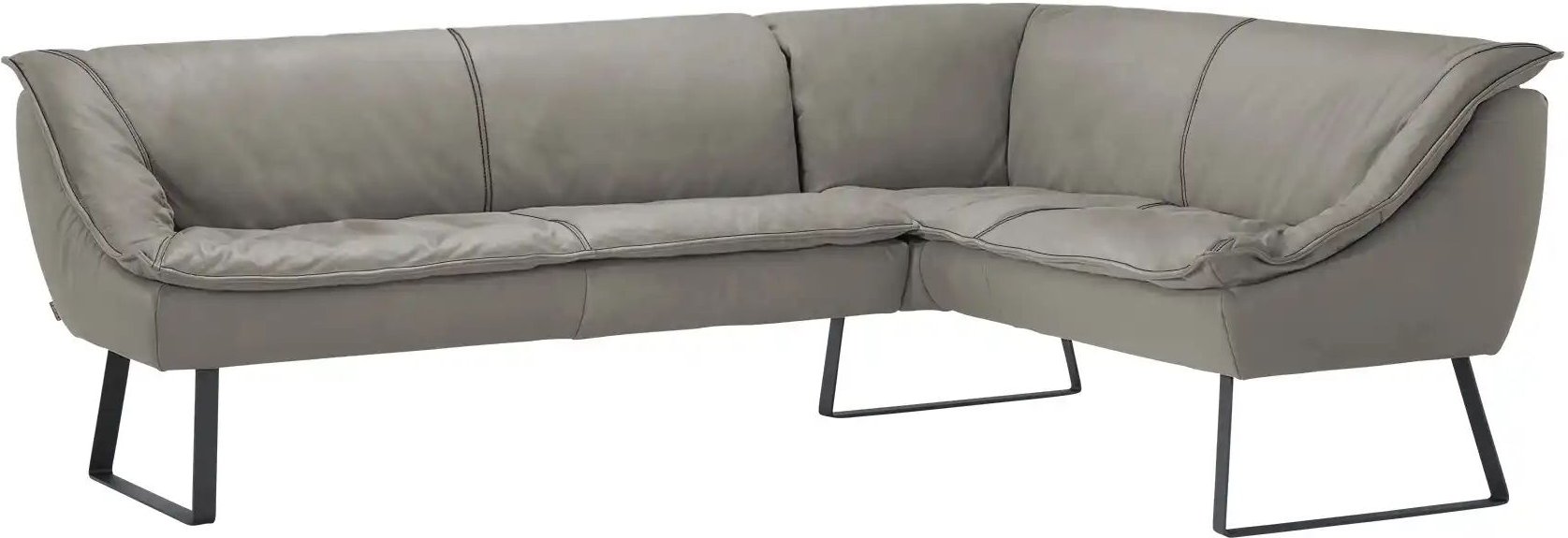 KOINOR Eckbank Leder Alino ¦ grau ¦ Maße (cm): B: 243 H: 89 T: 192.0 Bänke > Eckbänke - Höffner