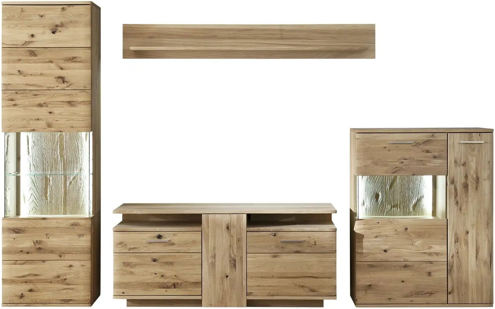 Woodford Wohnwand Astoria ¦ holzfarben ¦ Maße (cm): B: 300 H: 208 T: 45.0 Kommoden & Sideboards > Wohnwände - Höffner
