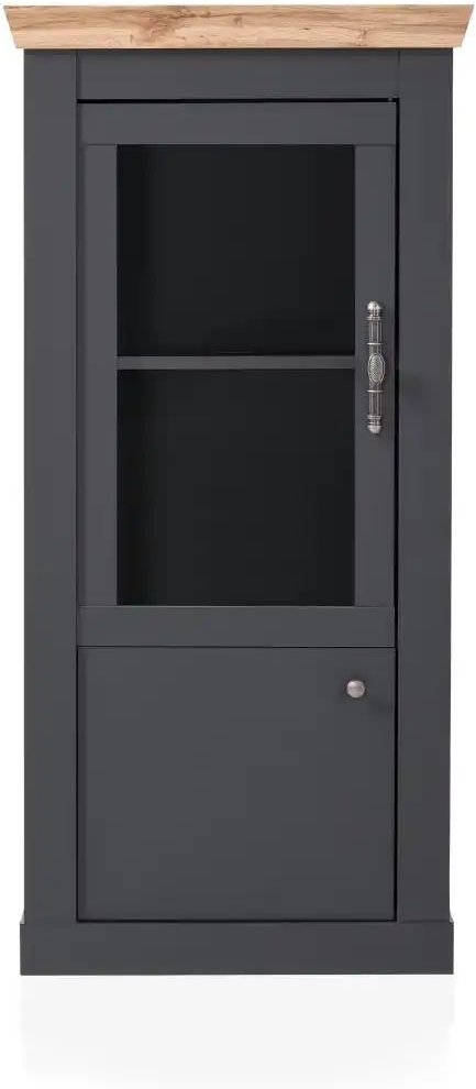 Thumbnail - Vitrine Calella ¦ grau ¦ Maße (cm): B: 72 H: 146 T: 38.0 Schränke > Vitrinen - Höffner