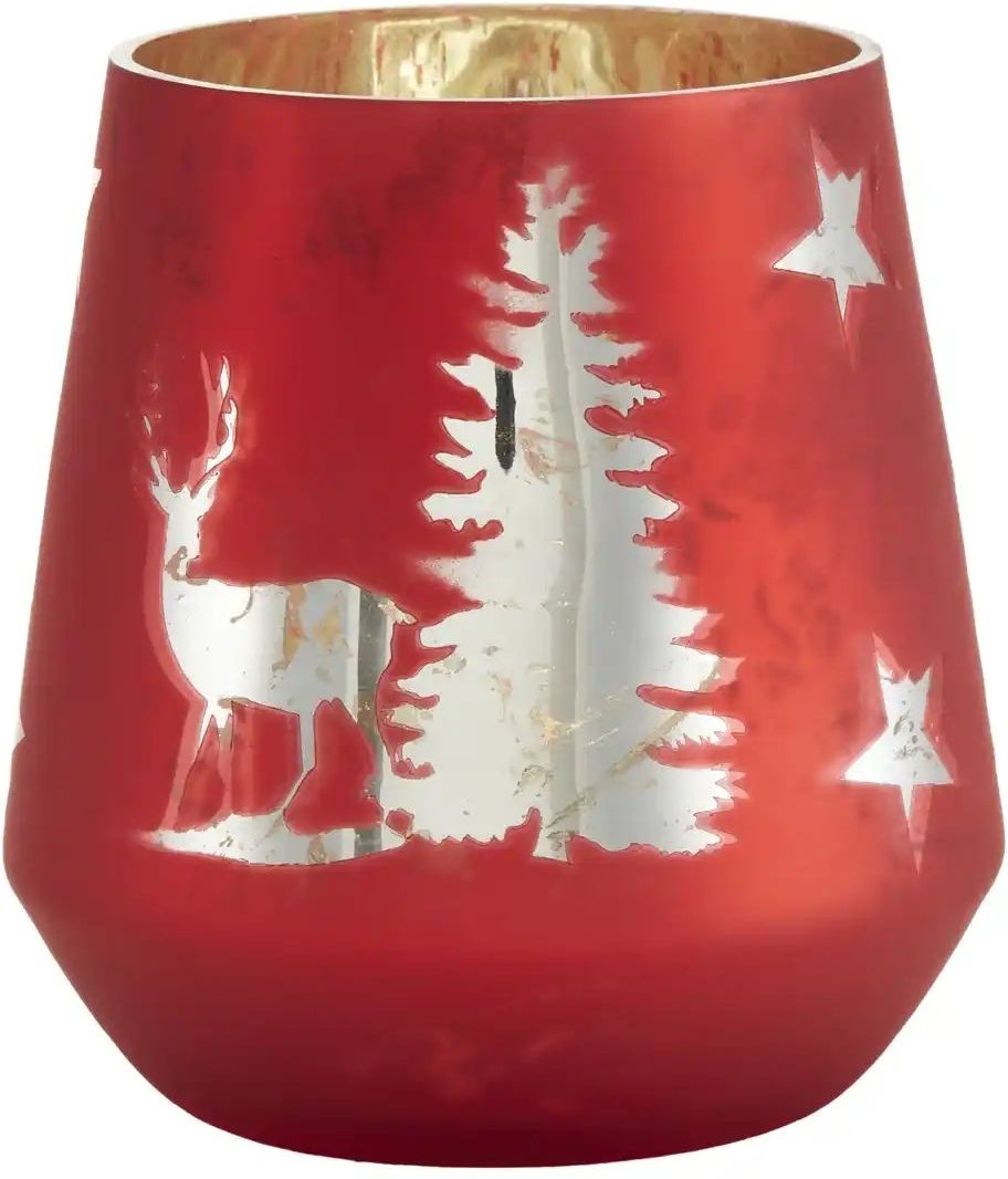 HOME STORY Teelichthalter ¦ Glas ¦ Maße (cm): H: 11 Ø: 10 Weihnachten - Höffner