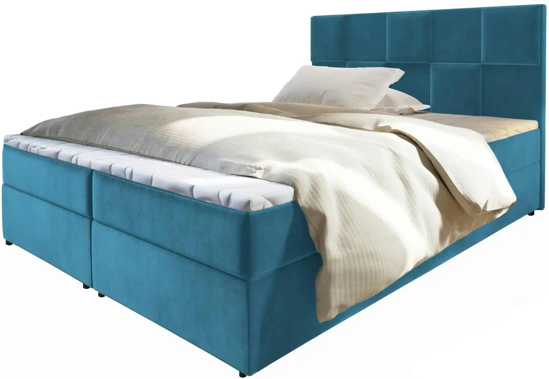 MASSENO Boxbett mit Bettkasten Prata ¦ blau ¦ Maße (cm): B: 180 H: 98 Betten > Polsterbetten - Höffner