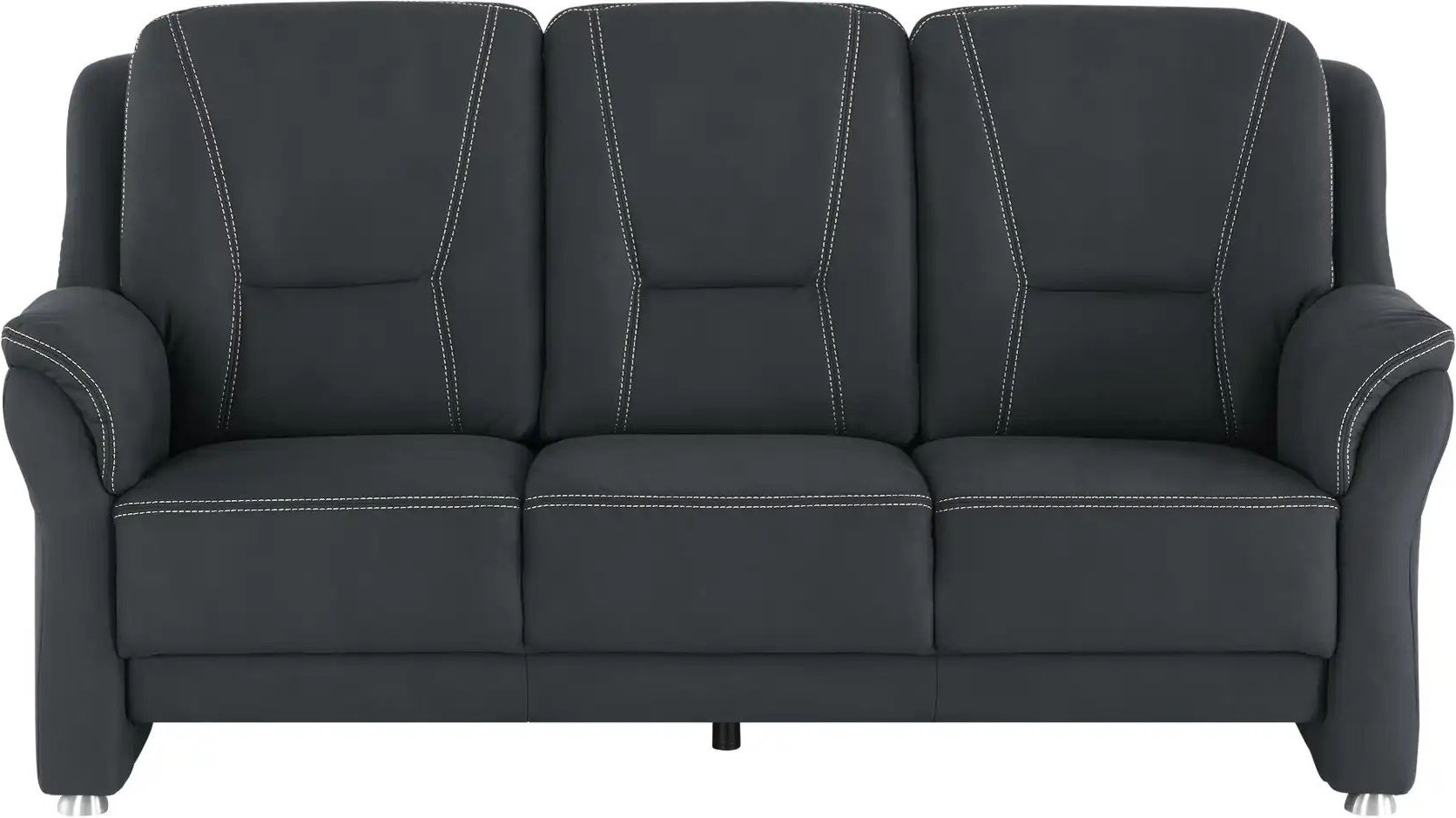 meinSofa Sofa 3-sitzig aus Mikrofaser Wilma ¦ schwarz ¦ Maße (cm): B: 198 H: 97 T: 89.0 Polstermöbel > Sofas > 3-Sitzer ...