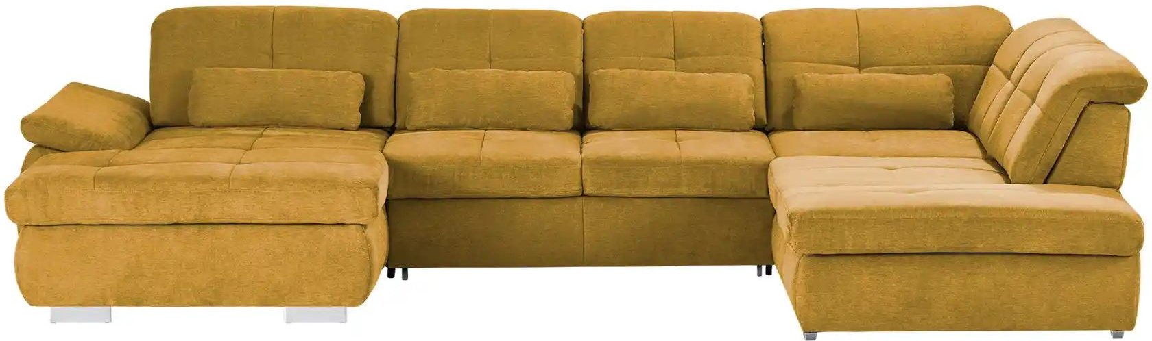 Wohnlandschaft mit Funktion Perry ¦ gelb ¦ Maße (cm): B: 374 Polstermöbel > Sofas > Schlafsofas - Höffner