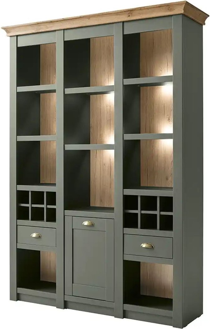 Regal Florentina ¦ grün ¦ Maße (cm): B: 147 H: 207 T: 45.0 Regale > Standregale - Höffner