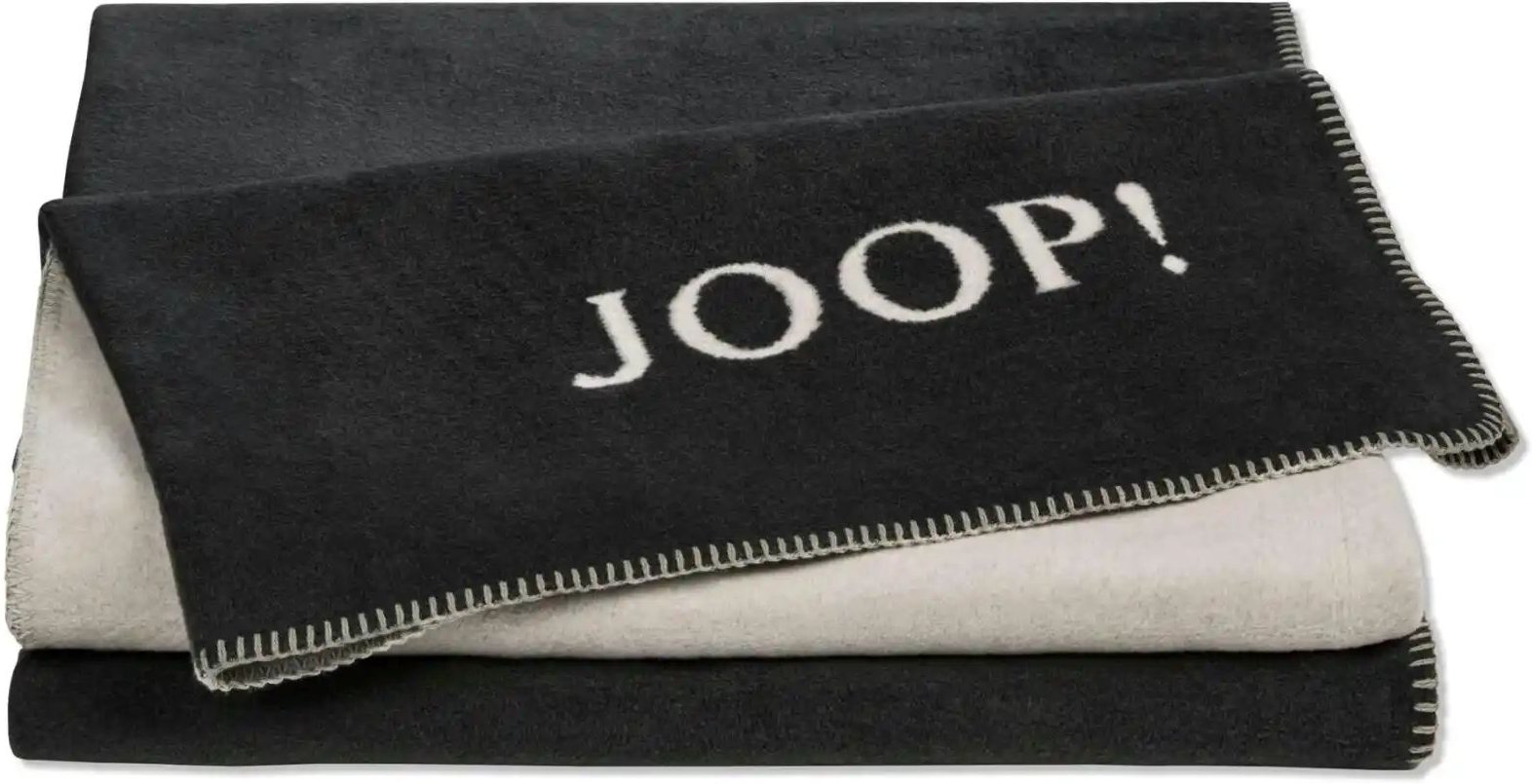 JOOP! Wohndecke Uni Doubleface ¦ grau ¦ Baumwollmischgewebe ¦ Maße (cm): B: 150 H: 1 Dekokissen & Decken > Kuscheldeck...