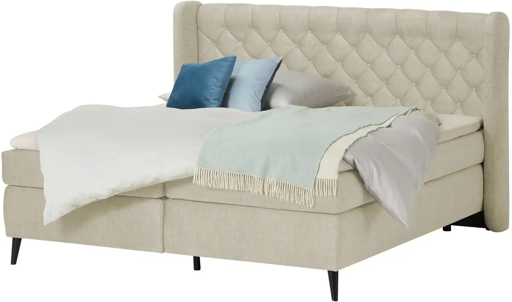 switch Boxspringbett Madison ¦ beige ¦ Maße (cm): B: 197 H: 122 Betten > Boxspringbetten - Höffner