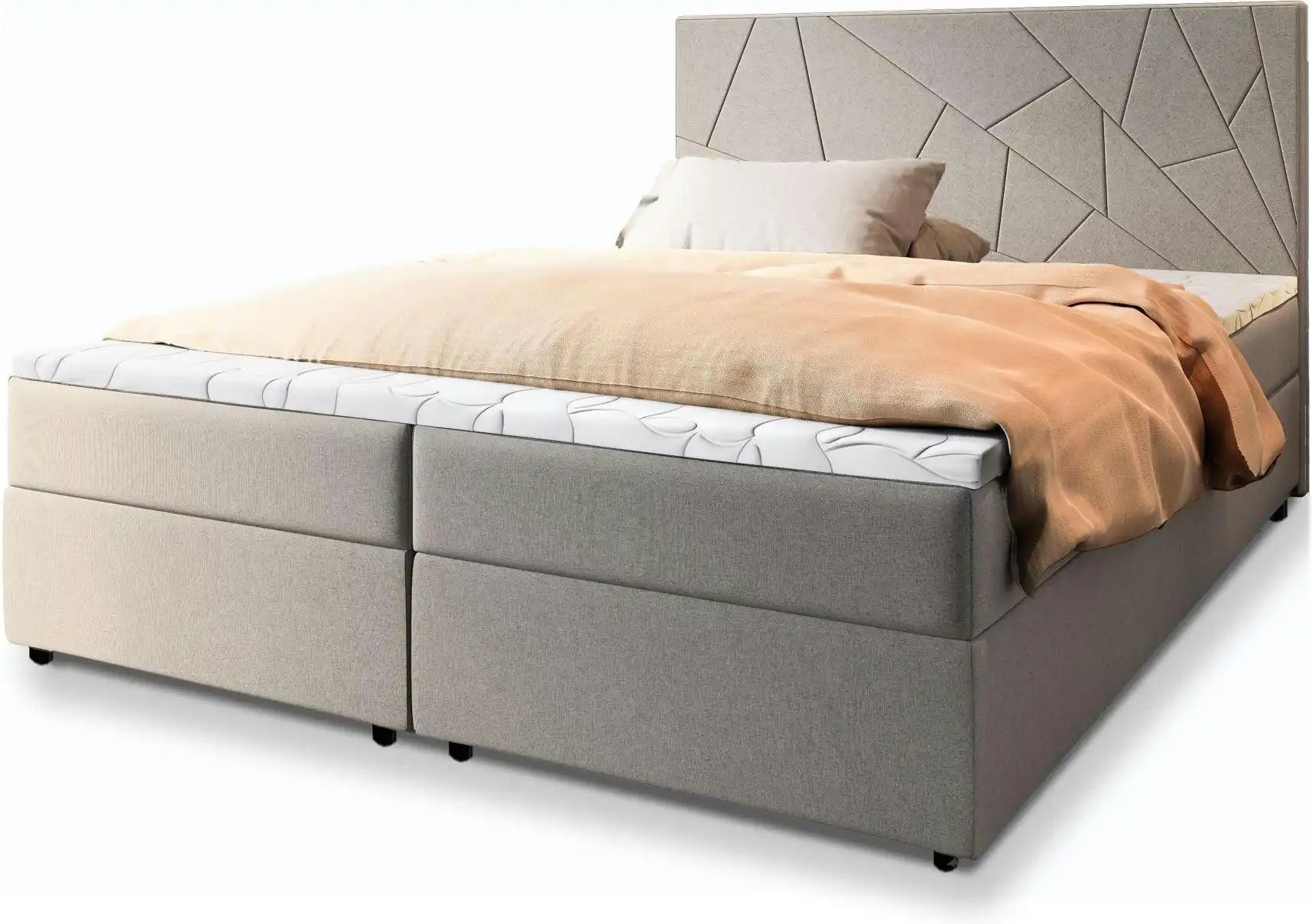MASSENO Boxbett mit Bettkasten Mado ¦ beige ¦ Maße (cm): B: 160 H: 98 Betten > Polsterbetten - Höffner
