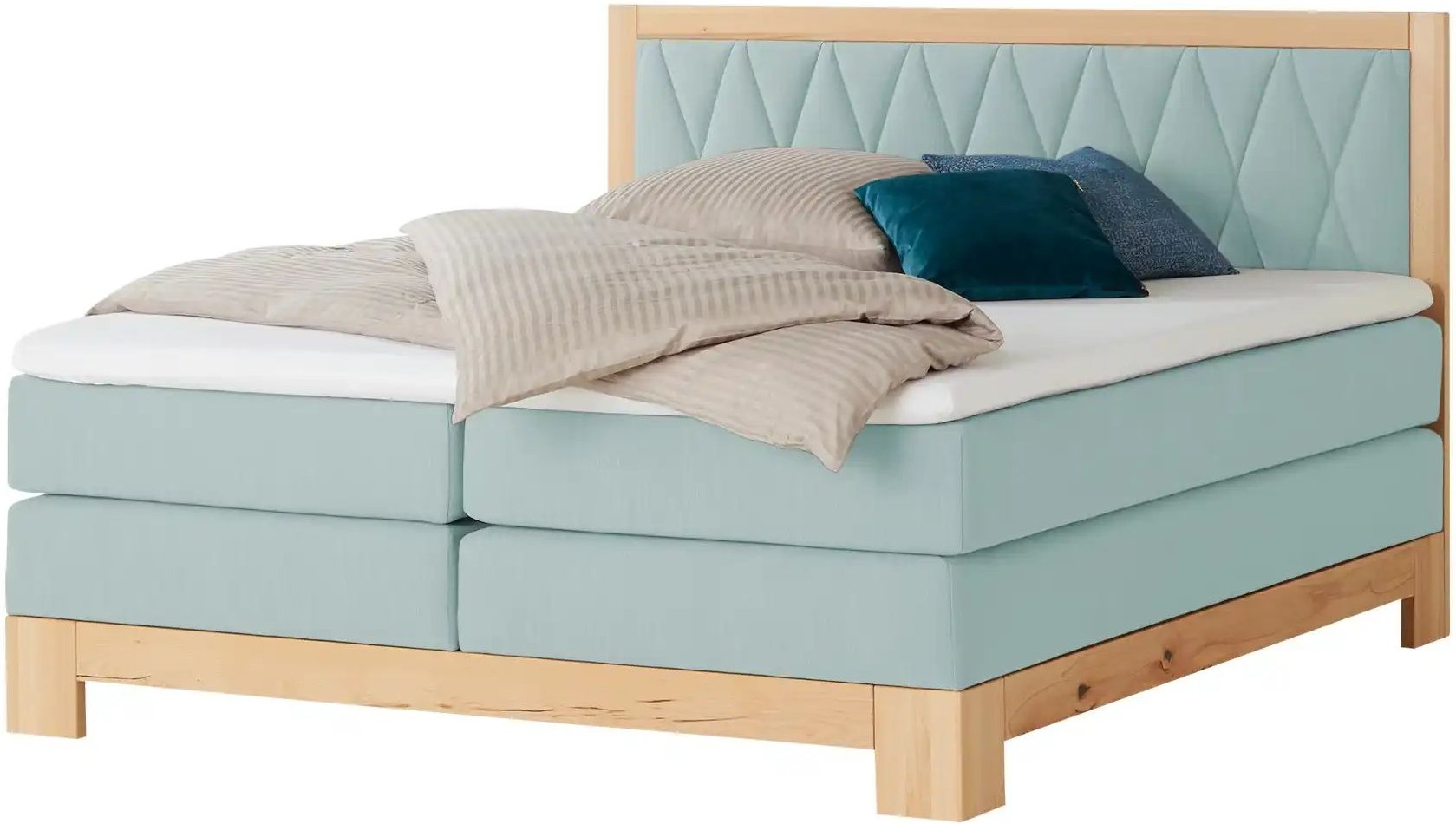 Switch Refresh Boxspringbett teilmassiv Endo ¦ grün ¦ Maße (cm): B: 180 H: 116 Betten > Boxspringbetten - Höffner