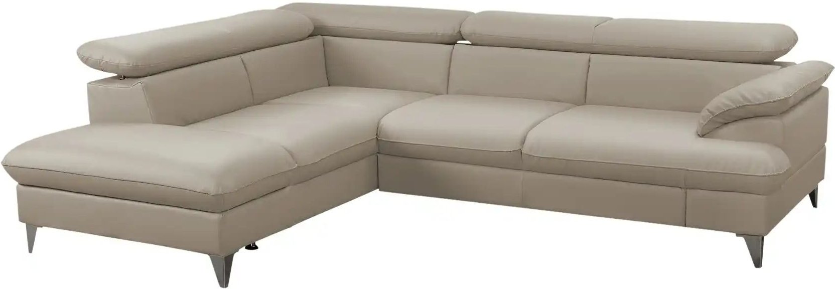 Thumbnail - uno Ecksofa aus Kunstleder David ¦ beige ¦ Maße (cm): B: 208 H: 74 T: 256.0 Polstermöbel > Sofas > Ecksofas - Höffner