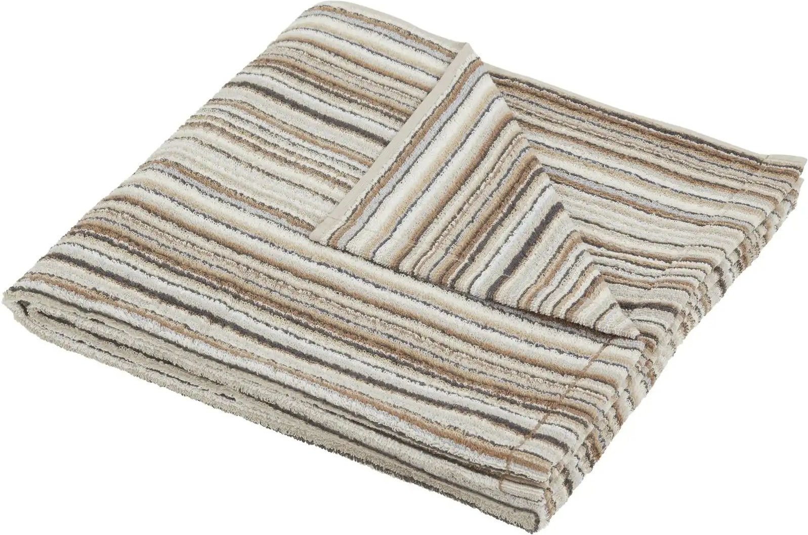 como Duschtuch Jacquard Streifen ¦ braun ¦ Maße (cm): B: 70 Badtextilien > Handtücher & Badetücher > Handtücher - Höffn...