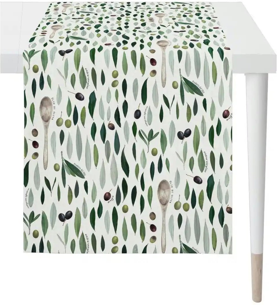 Apelt Läufer ¦ grün ¦ Baumwollmischgewebe ¦ Maße (cm): B: 48 H: 0,5 Tischwäsche & Küchentextilien > Tischläufer - Höff...