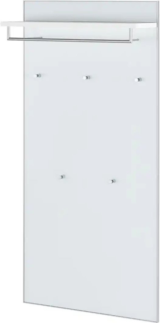 Thumbnail - Garderobenpaneel Duna ¦ weiß ¦ Glas,Holzwerkstoff ¦ Maße (cm): B: 80 H: 170 T: 27.0 Garderoben & Kleiderstangen > Wandg...