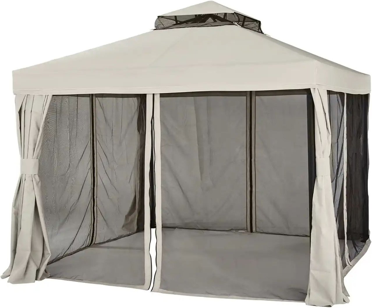 Pavillon Sahara ¦ grau ¦ Maße (cm): B: 300 H: 280 T: 300.0 Garten > Sonnenschutz > Pavillons - Höffner