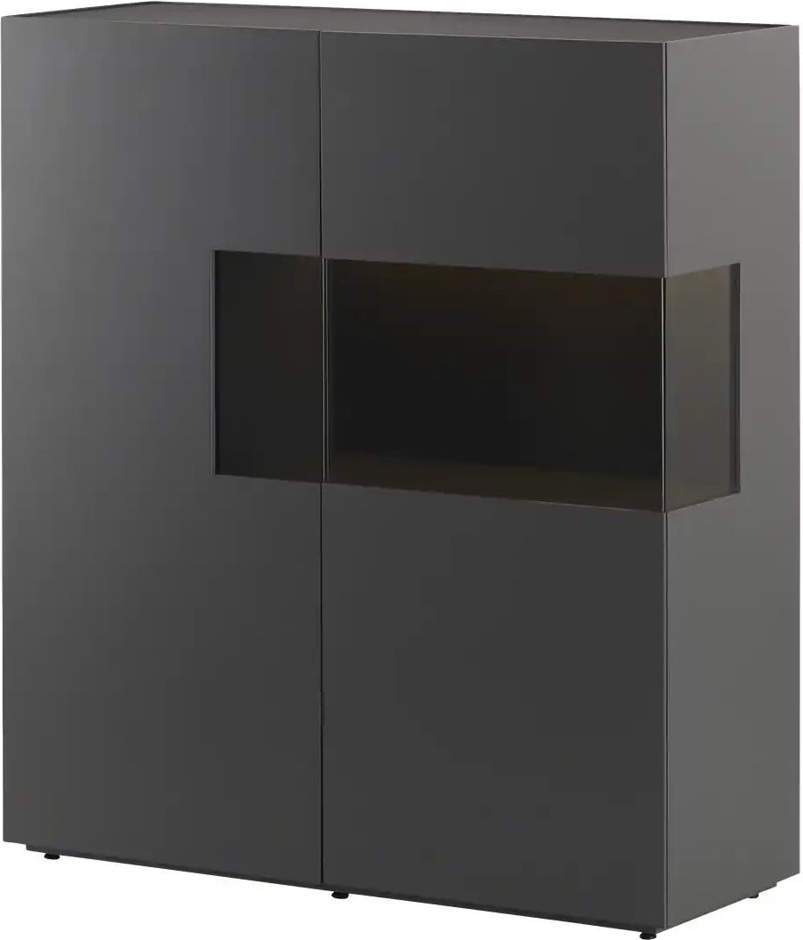 sound+vision Highboard Leandro ¦ grau ¦ Maße (cm): B: 120 H: 135 T: 43.0 Kommoden & Sideboards > Highboards - Höffner