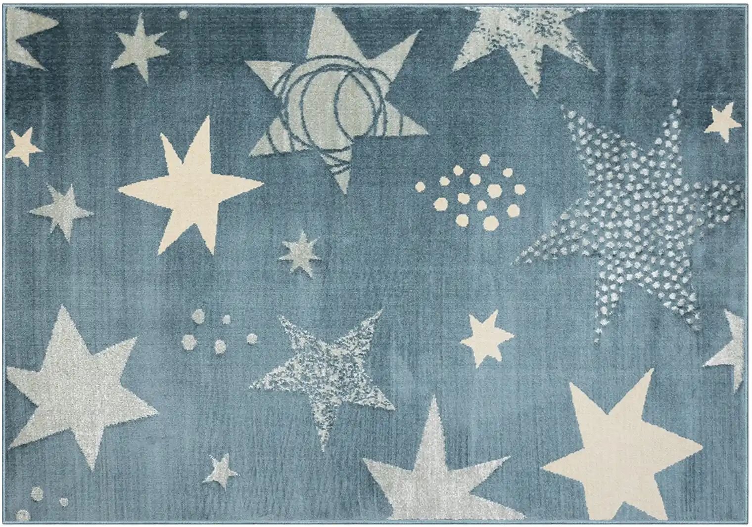 KJUT Webteppich Star ¦ blau ¦ Synthetische Fasern ¦ Maße (cm): B: 133 Teppiche > Kinderteppiche - Höffner