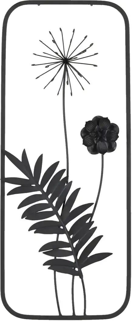 HOME STORY Wanddekoration Blume ¦ schwarz ¦ Metall ¦ Maße (cm): B: 61 H: 3,8 Accessoires > Dekoartikel - Höffner