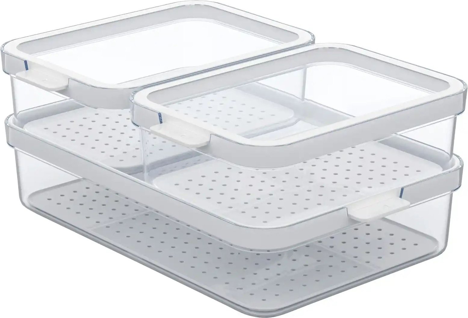Thumbnail - Rotho Kühlschrankorganizer-Set Cauma ¦ transparent/klar ¦ Kunststoff ¦ Maße (cm): B: 28,8 H: 20 T: 12.0 Küchenzubehör &...