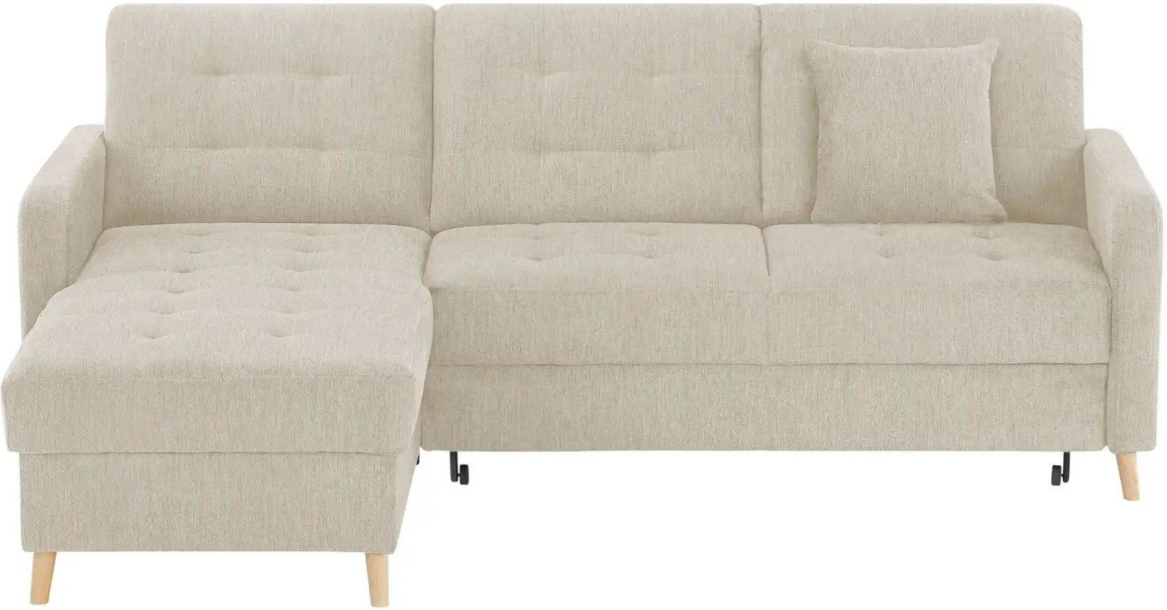 Ecksofa mit Schlaffunktion Venus ¦ beige ¦ Maße (cm): B: 222 H: 87 T: 162.0 Polstermöbel > Sofas > Ecksofas - Höffner