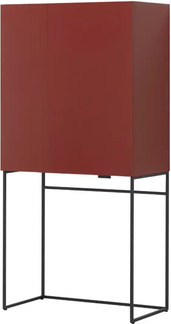 SCHÖNER WOHNEN Kollektion Barschrank Amaya ¦ rot ¦ Maße (cm): B: 80 H: 165 T: 45.0 Kommoden & Sideboards > Highboards -...